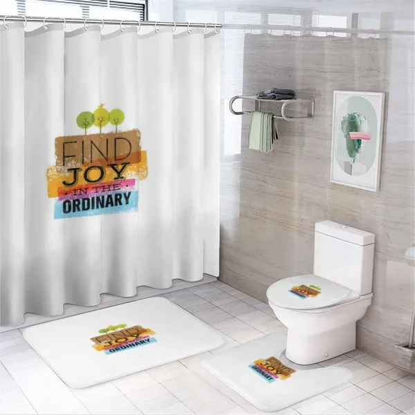 Inspirational Words Bird on a shower curtain