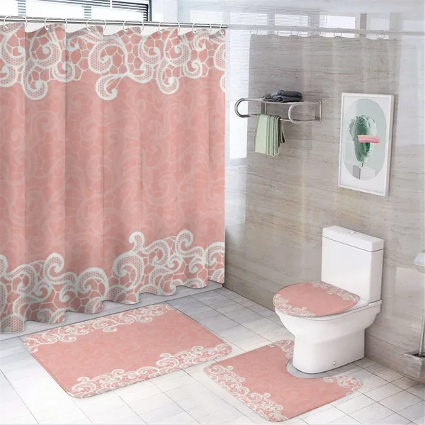 Laces Design Ornamental on a shower curtain