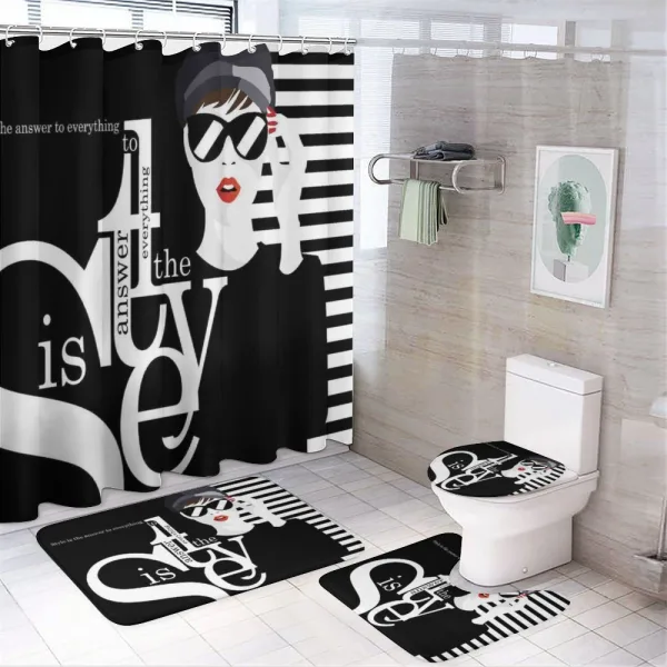 Style is the Answer Text on a shower curtain