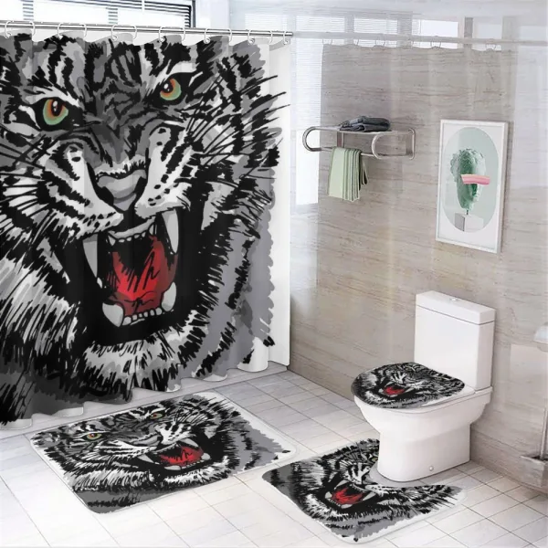 Tiger Roars on a shower curtain