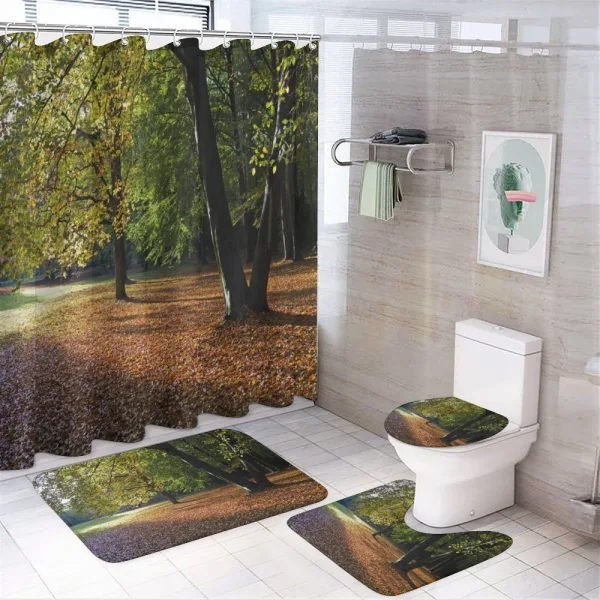 Tranquil Tiergarten Berlin on a shower curtain