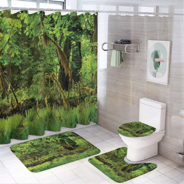 Tress Moss Wild Nature on a shower curtain