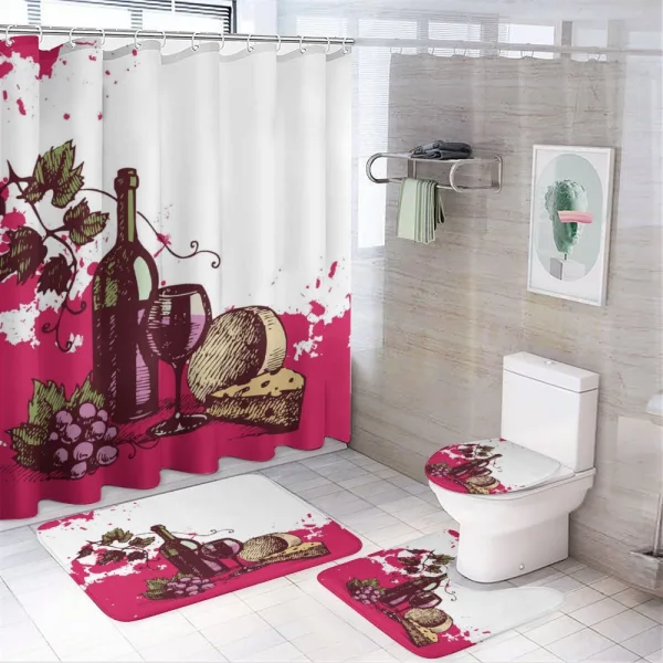 Vintage Abstract Sketch on a shower curtain