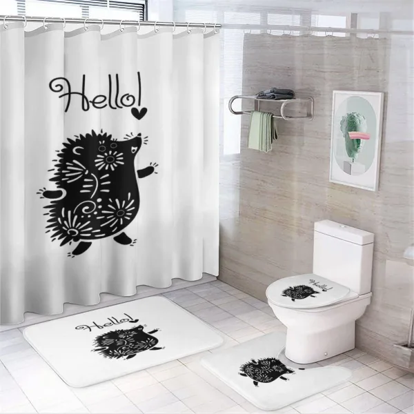 Animal with Spikes on a shower curtain