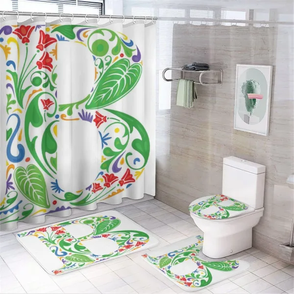Capital B Spring Herbs on a shower curtain