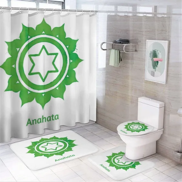 Chakra Meditation on a shower curtain