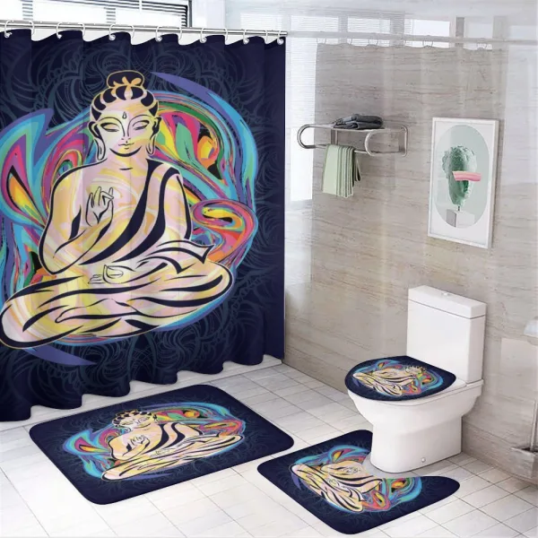 Chakra Yoga on a shower curtain