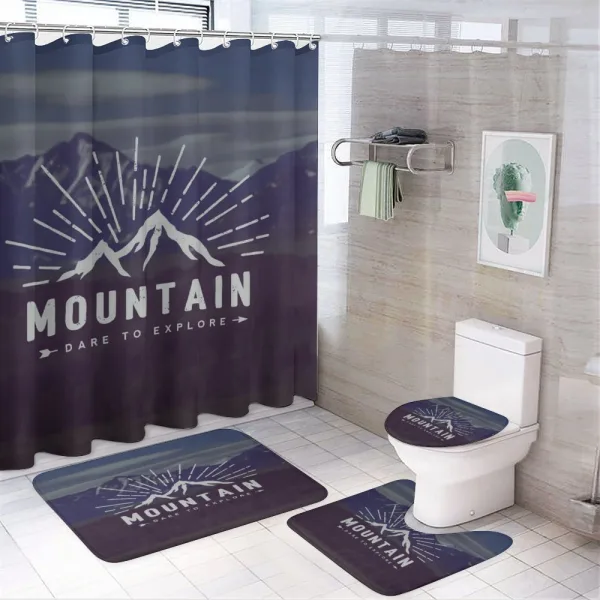 Dare to Explore Words on a shower curtain