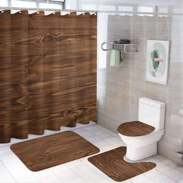 Nature Forest Trees Art on a shower curtain