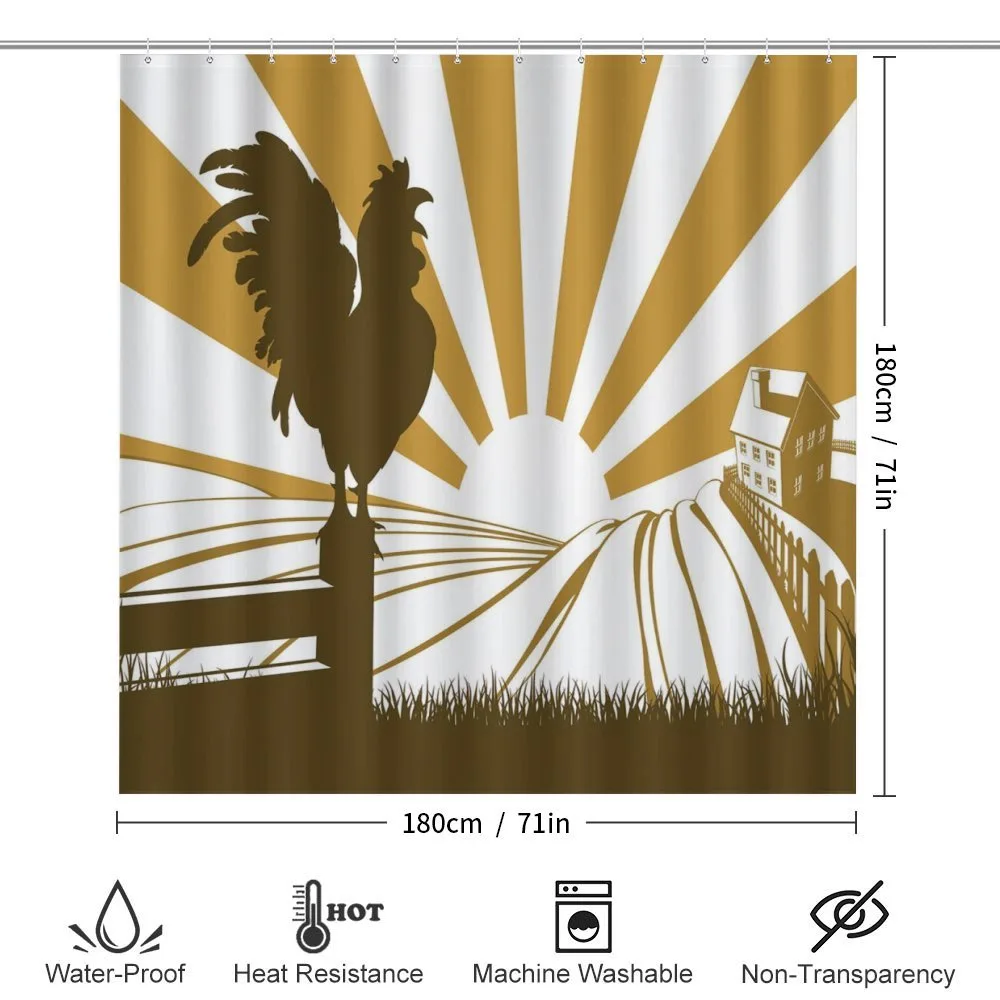 Rooster Retro Country Sunrise — Detail 2
