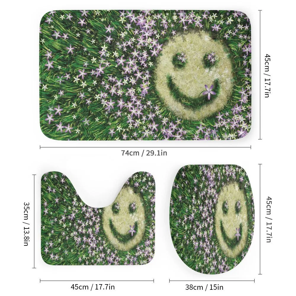 Smiley Emoticon on Grass — Detail 1