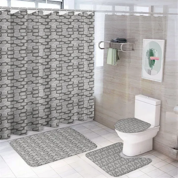 Stone Wall Pattern on a shower curtain