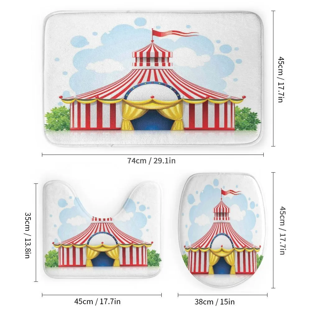 Striped Tent with Flag — Detail 1