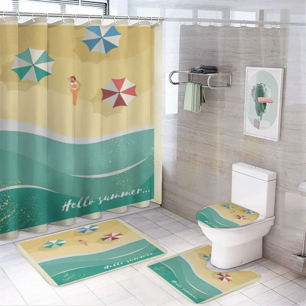 Woman Sunbathing Beach — Your design