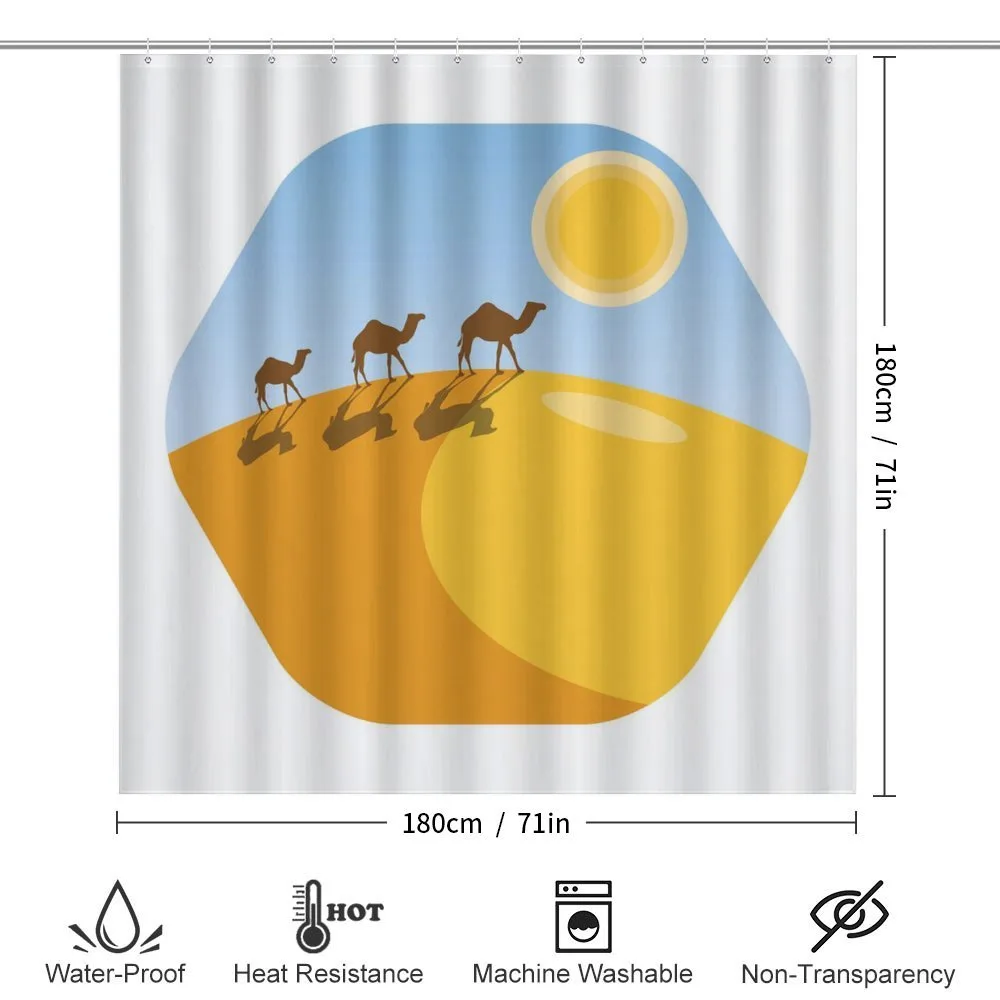 Camels on Desert Cartoon — Detail 2