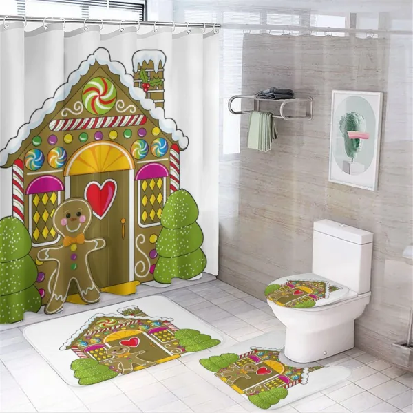 Candy House on a shower curtain