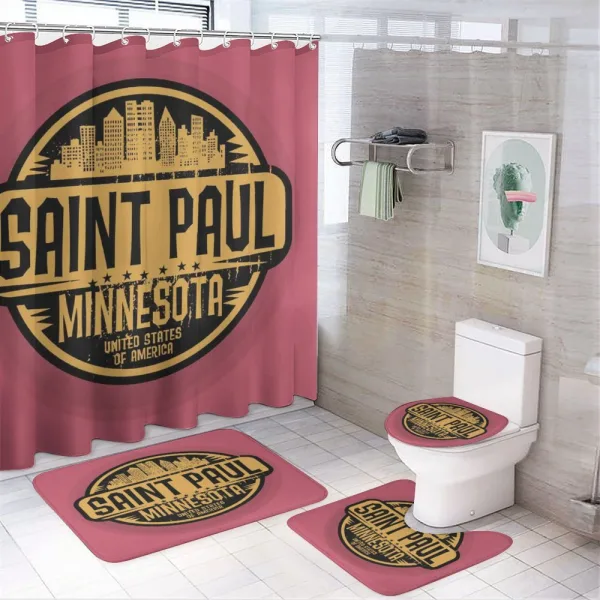 Capital City Grunge Stamp on a shower curtain