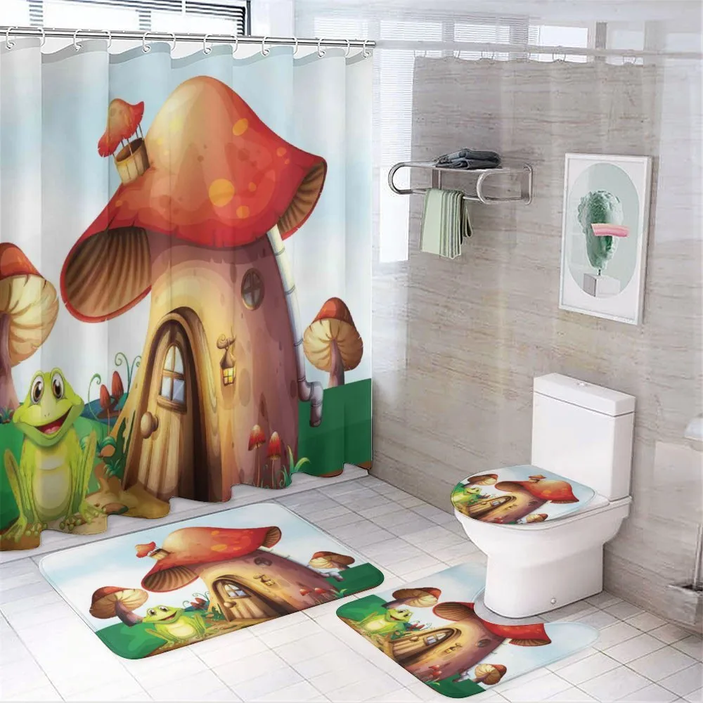 Cartoon Mushroom Houses — Your design