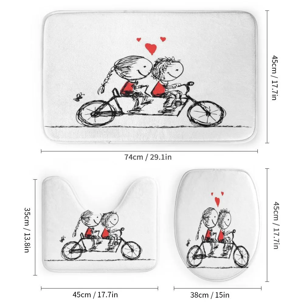 Couple Cycling Together — Detail 1