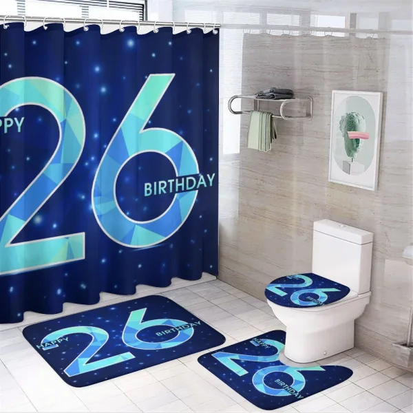 Digital Fractal Wish on a shower curtain
