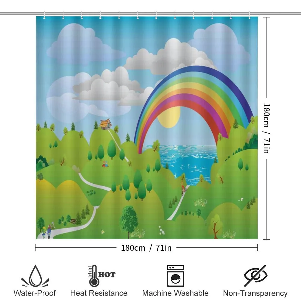 Landscape with Rainbow Clouds — Detail 2