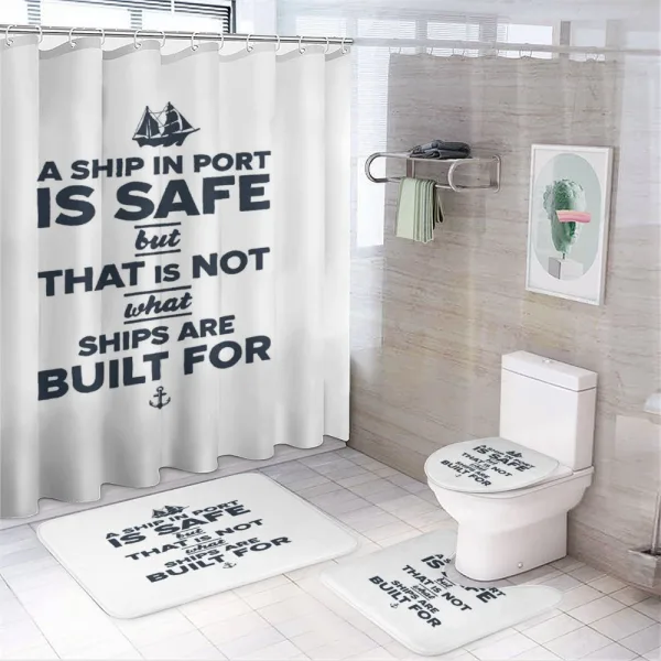 Marine Inspiration on a shower curtain