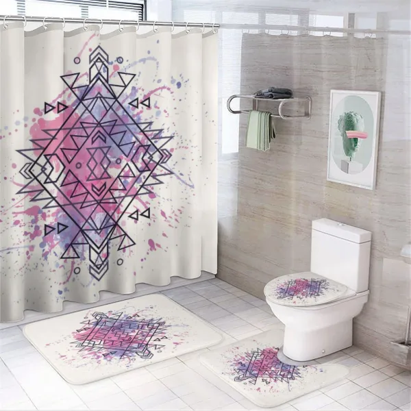 Motif Grunge Splashes on a shower curtain