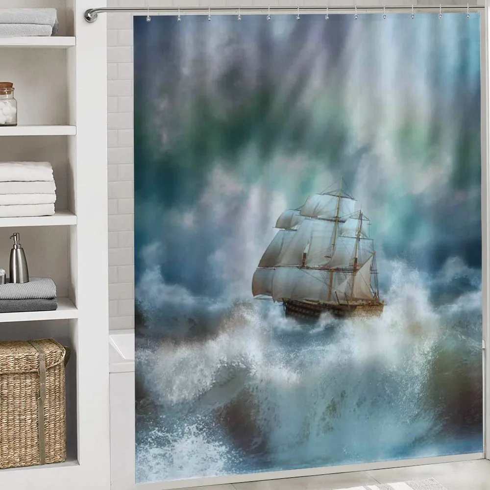 Pirate Ship on Wavy Sea — Detail 4