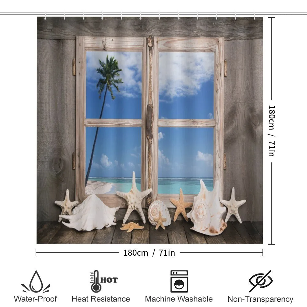 Seashells Starfish Palms — Detail 2