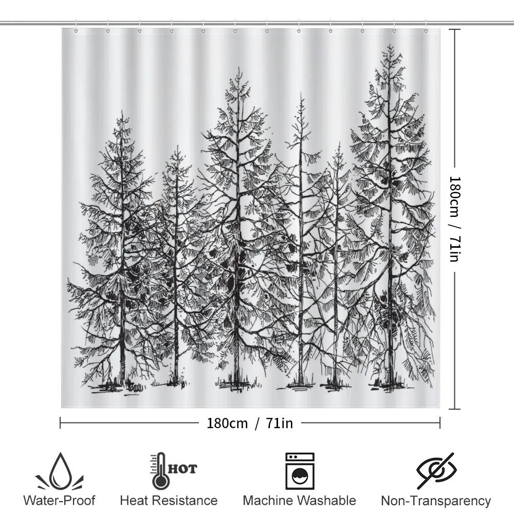 Seasonal Pine Tree Landscape — Detail 2