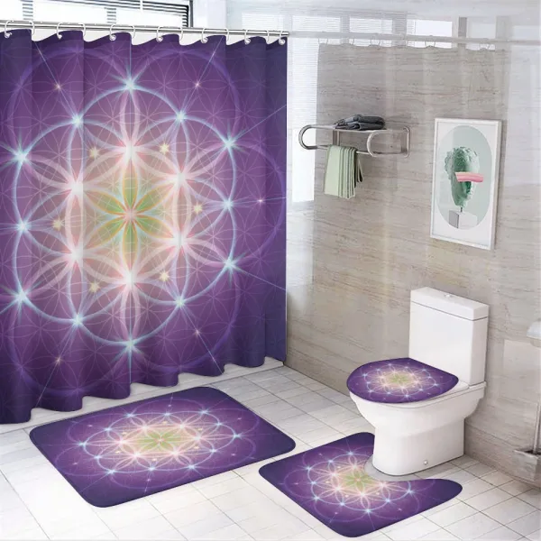Sign of Cosmos Folk on a shower curtain