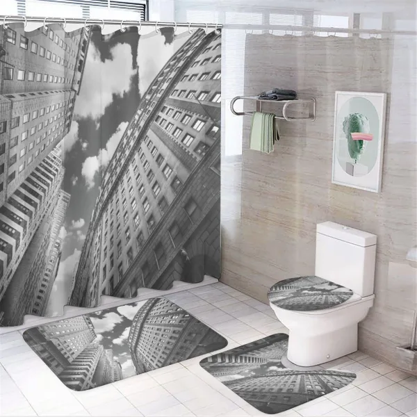 Sky in Manhattan on a shower curtain