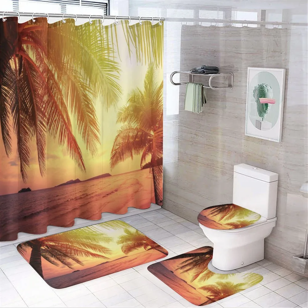 Sunset at Beach in Warm Tones — Your design