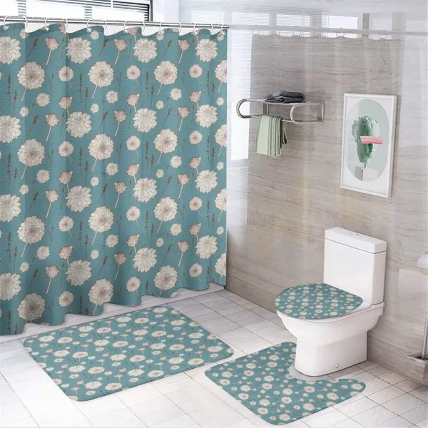 Vintage Botanical Dotted on a shower curtain