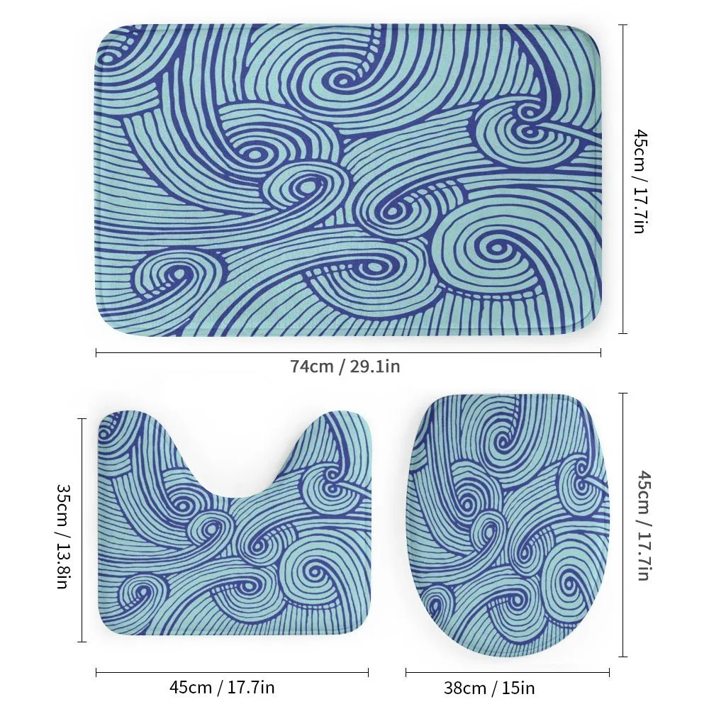 Abstract Spirals Wavy Ocean — Detail 1
