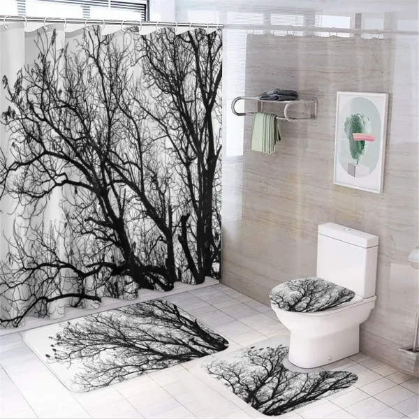 Autumn Fall Tree Branch on a shower curtain