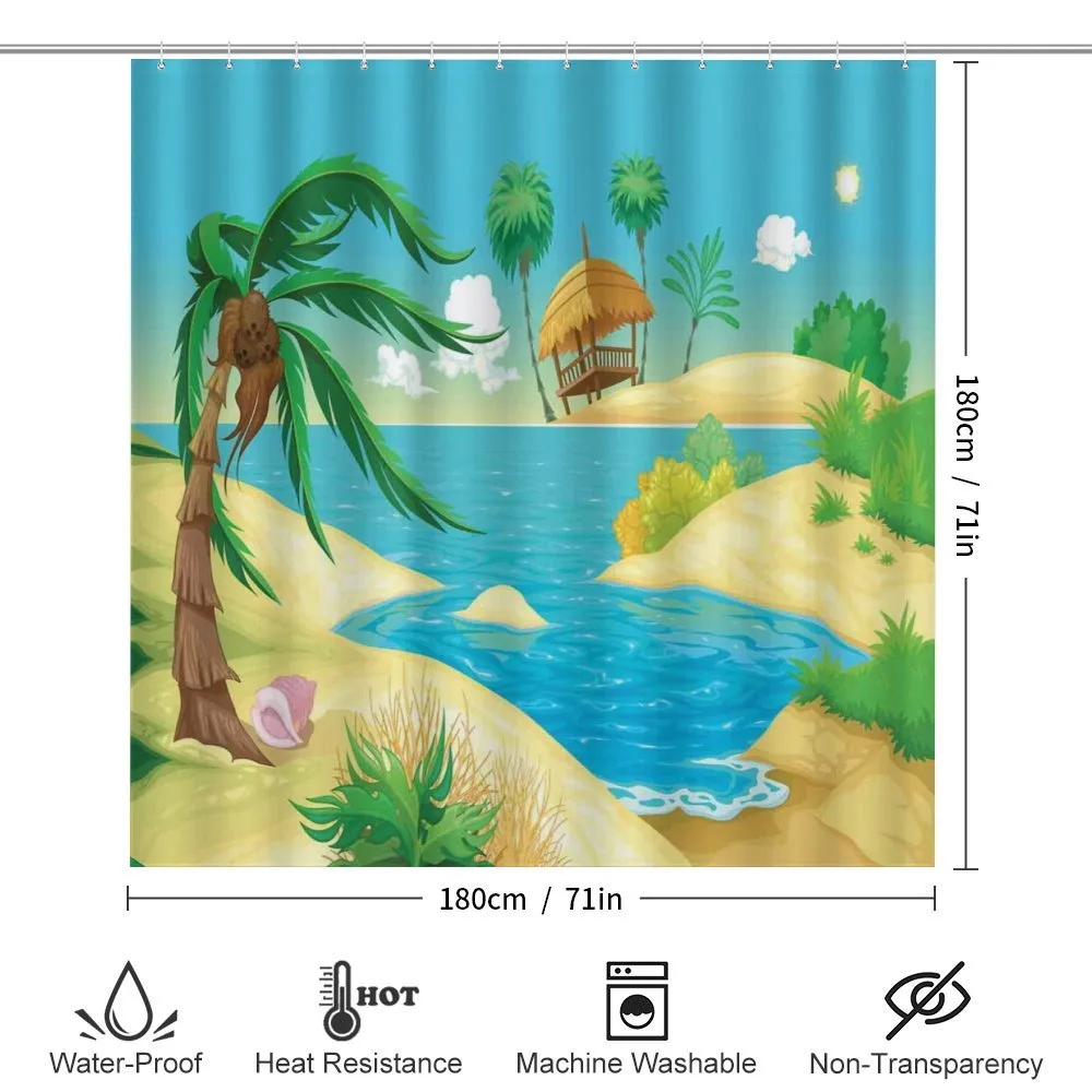 Beach View Cartoon Design — Detail 2