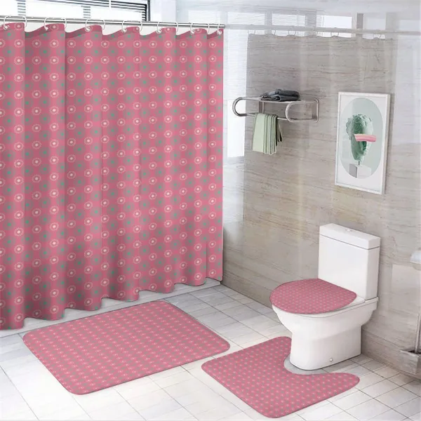 Big Small Flower Motifs on a shower curtain