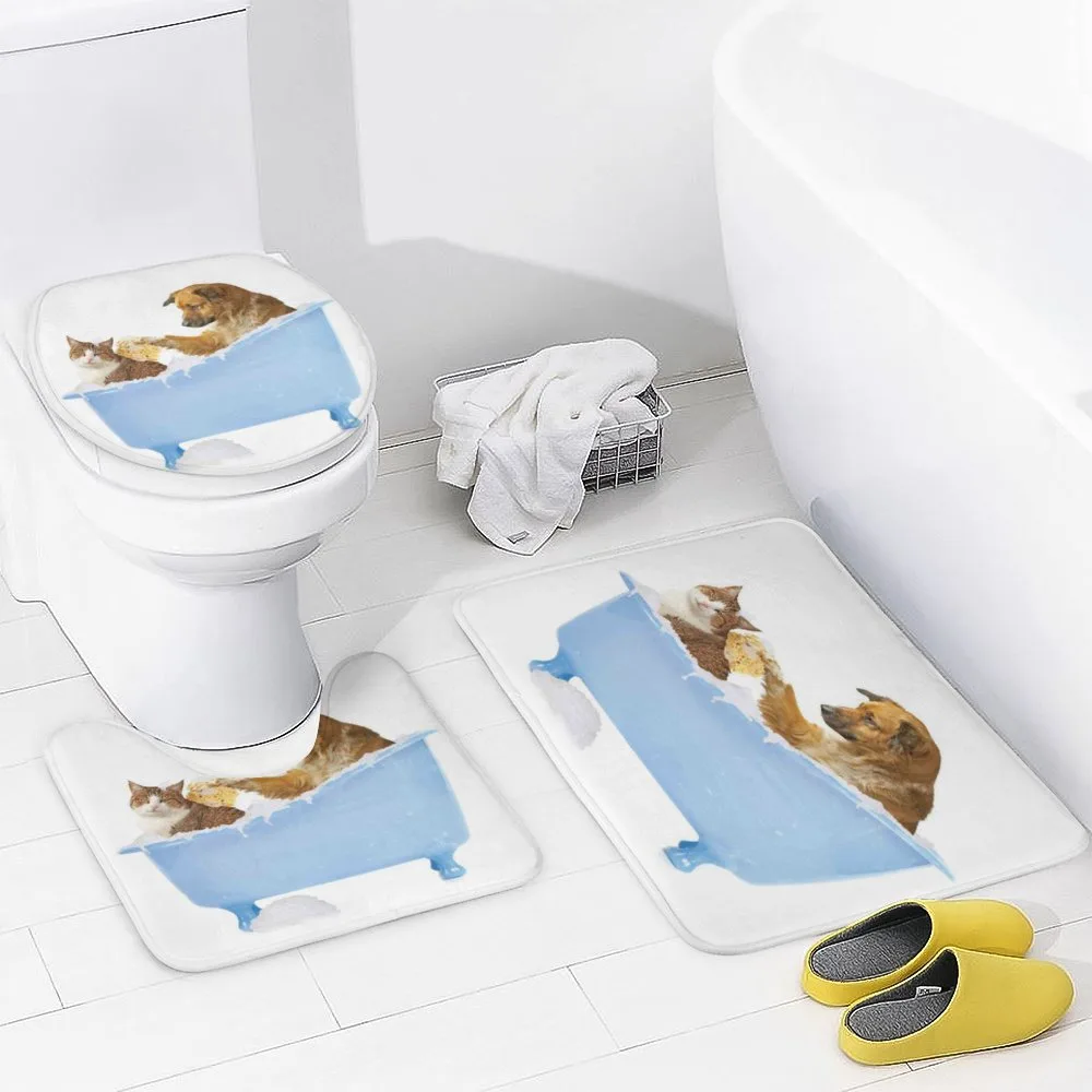 Dog and Cat in Bathtub — Detail 3