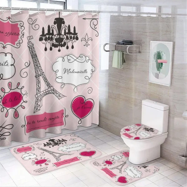 Doodle Frames French on a shower curtain