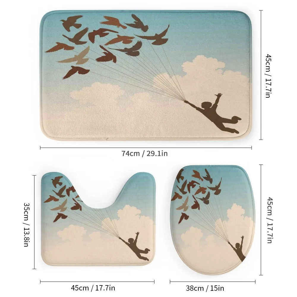 Flying Pigeons Birds — Detail 1