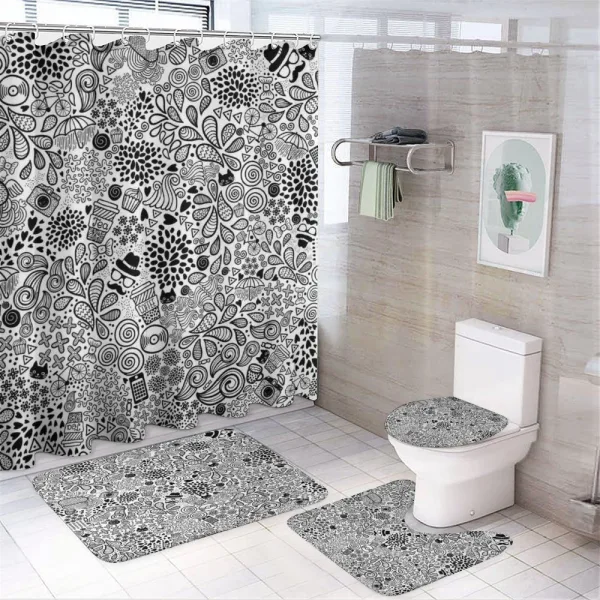Hipster Cupcake Tea on a shower curtain