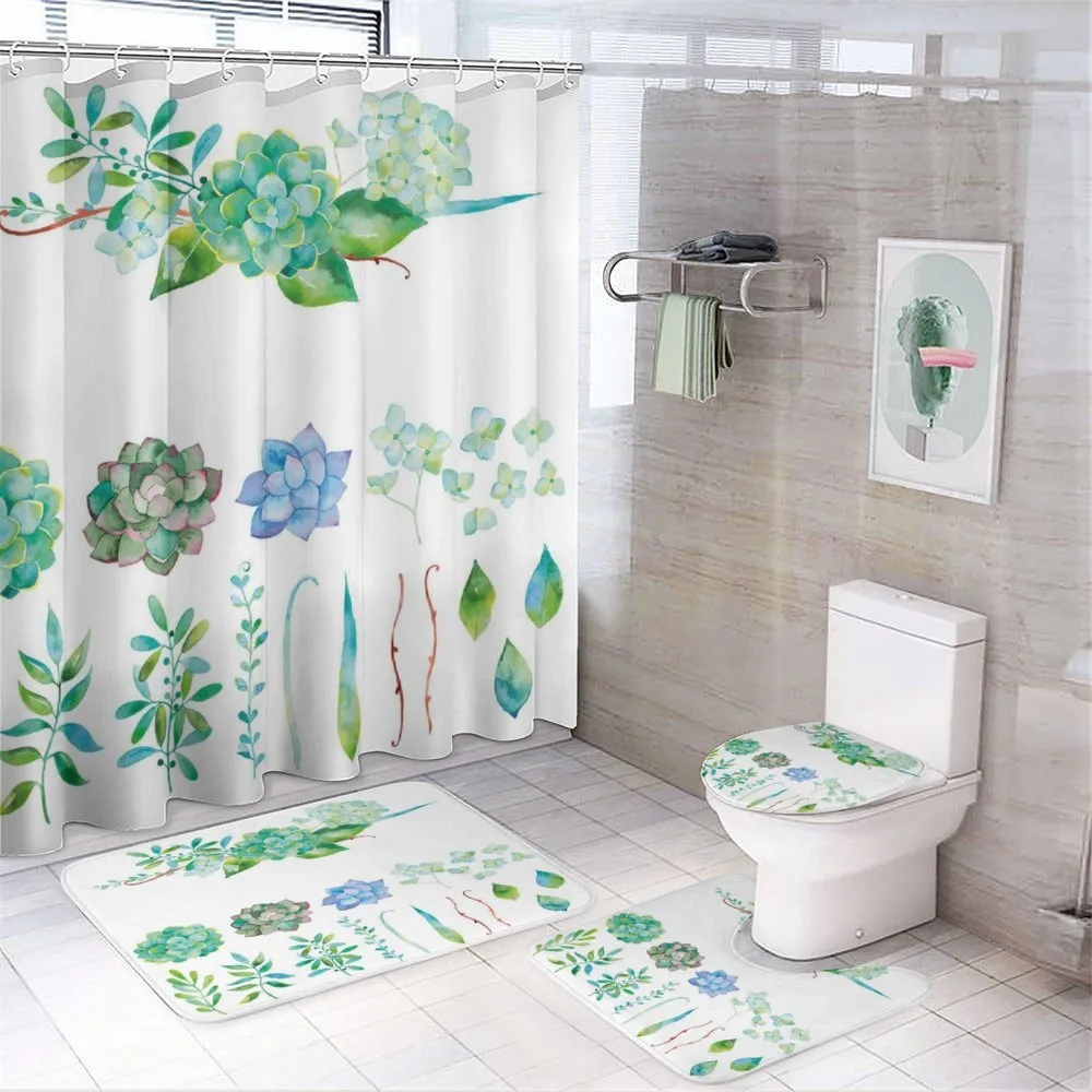 Leaves Flowers Watercolor — Your design