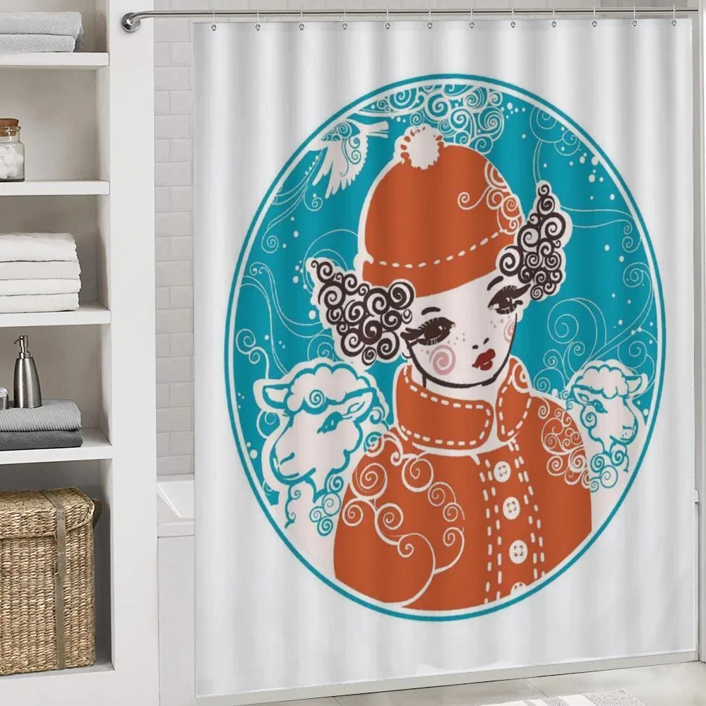 Little Girl in Winter Sheep — Detail 4