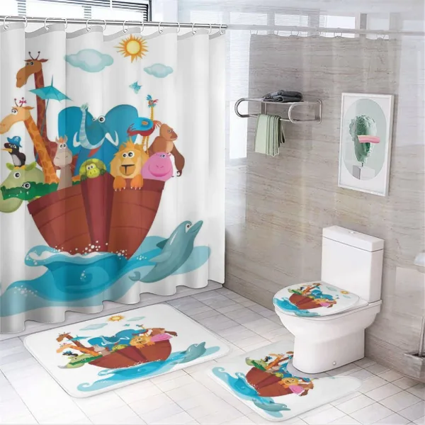 Old Ark with Animals on a shower curtain