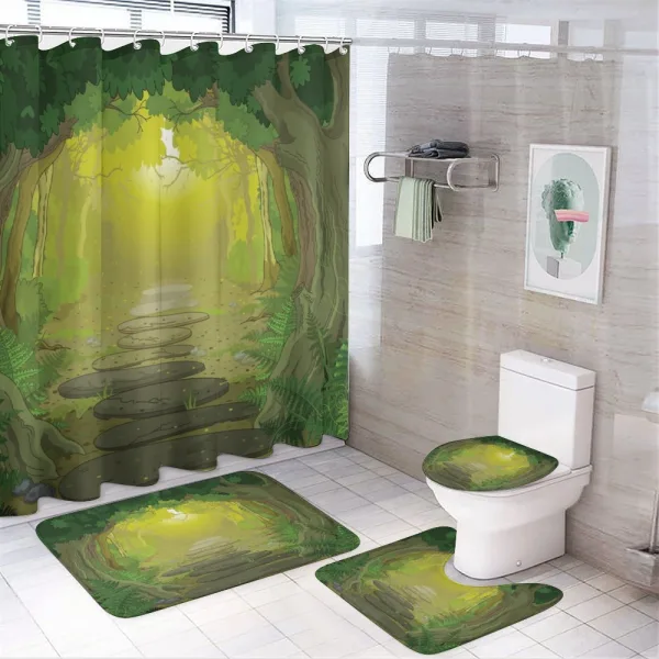 Pathway Trees on a shower curtain