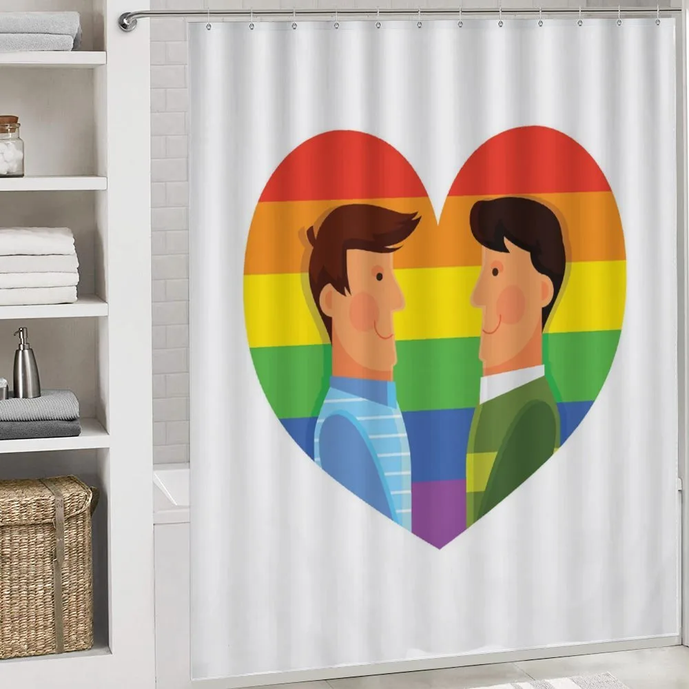 Smiling Men Gay Rainbow Flag — Detail 4