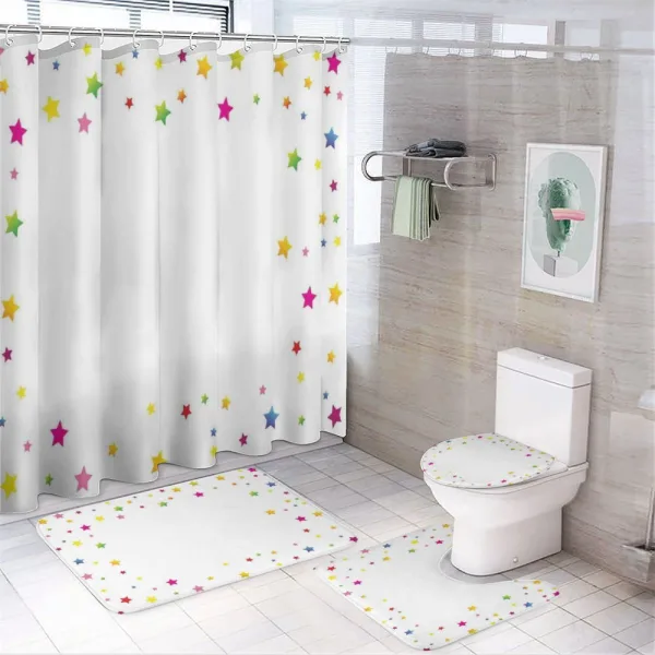 Vivid Stars Design on a shower curtain