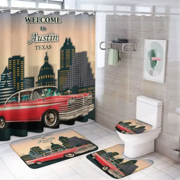 Welcome to Texas Greeting on a shower curtain