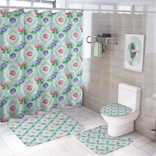 Baroque Colored Roses on a shower curtain